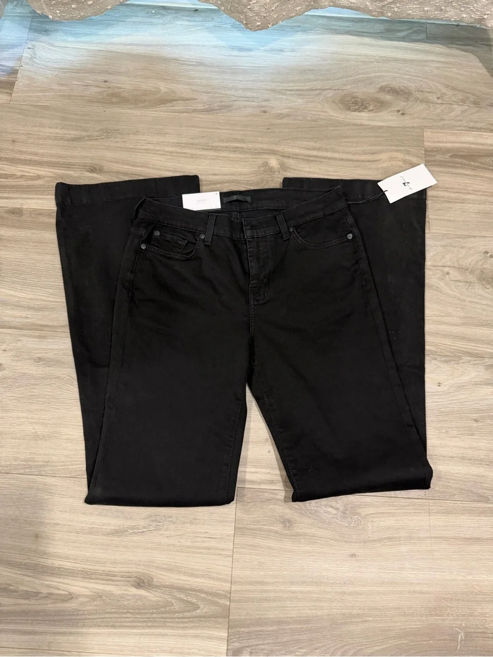 7 For All Mankind Straight Leg Jeans - Black
